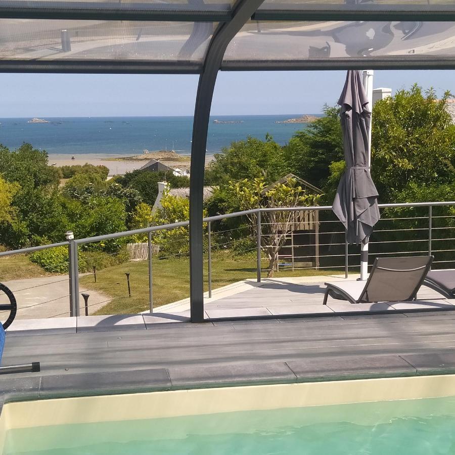 Maison De Vacances - Vue Mer Avec Piscine Carantec Bagian luar foto