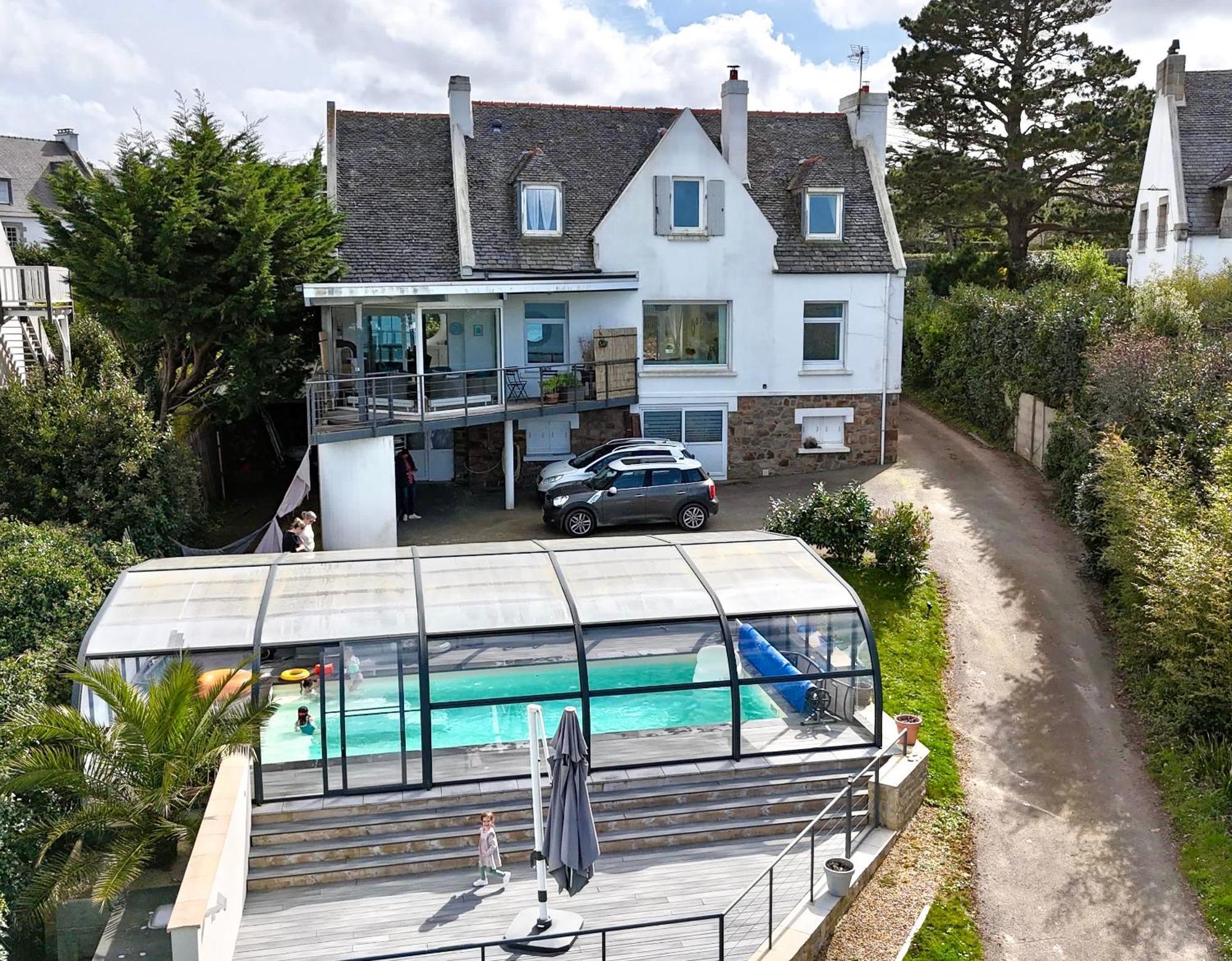 Maison De Vacances - Vue Mer Avec Piscine Carantec Bagian luar foto