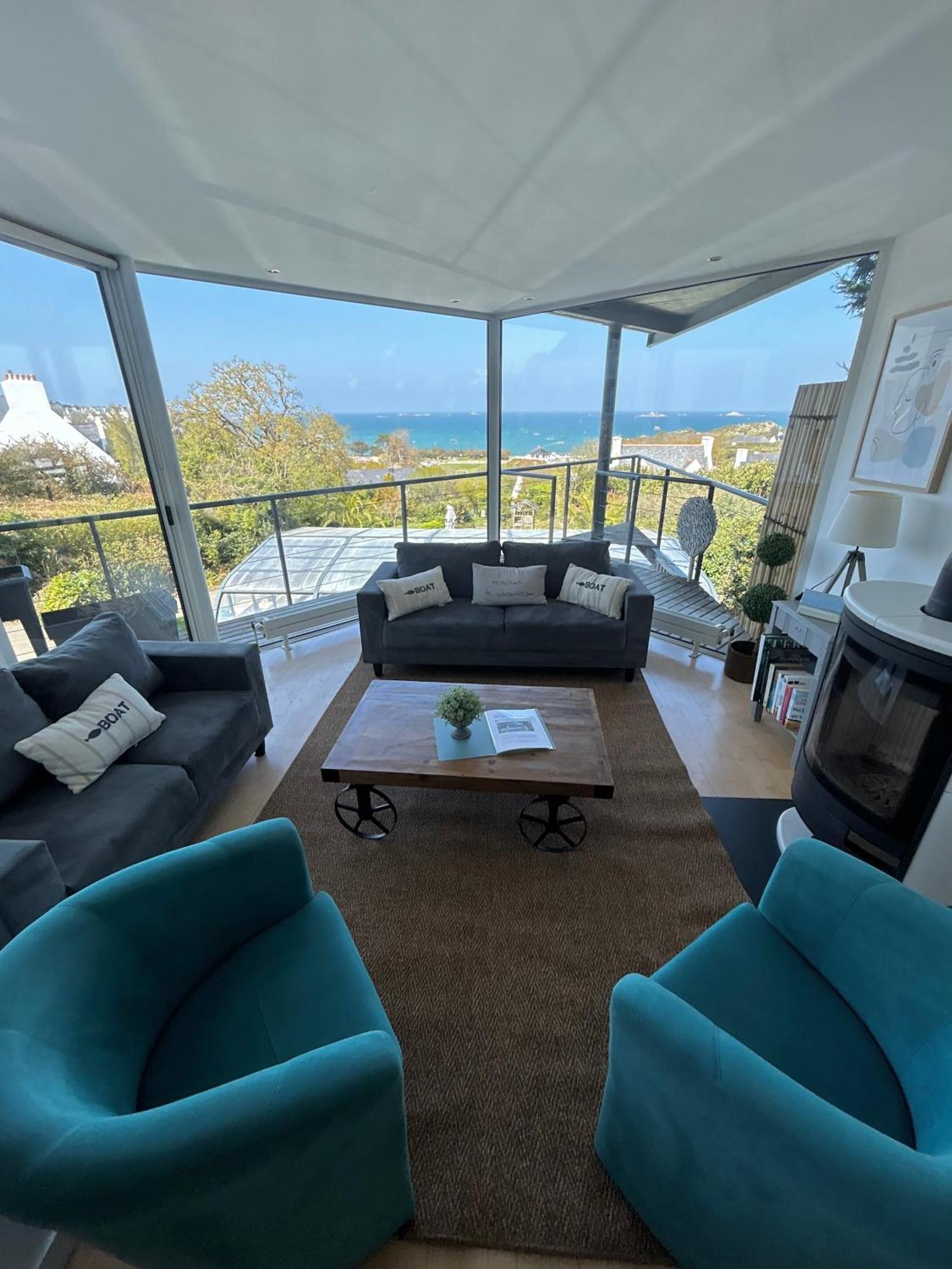 Maison De Vacances - Vue Mer Avec Piscine Carantec Bagian luar foto